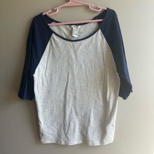 Forever 21 three quarter sleeve baseball tee